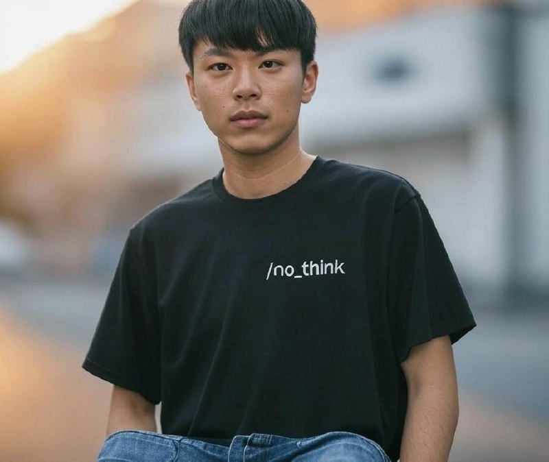 大家看下我设计的这个T恤怎么样？灵感来自于很多年前的一个博客“不许联想”和刚刚发布的 Qwen3