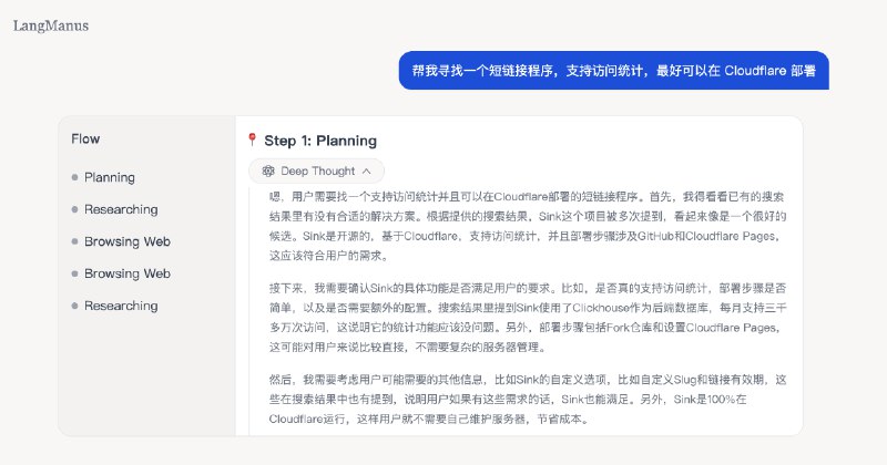 Manus 邀请码还没有等到，就试了一下社区 #开源 的 LangManus使用 LangChain、Qwen、Tavily、Jina、Browser-use 技术打造