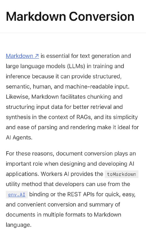 Cloudflare Worker 出了一个文件转 Markdown 的方法支持 PDF 、Microsoft Office、HTML 等文件免费使用，除非做图片检测